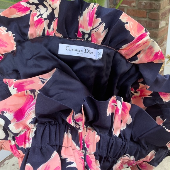 Christian Dior Paris Silk Cocktail Dress - Picture 4 of 6